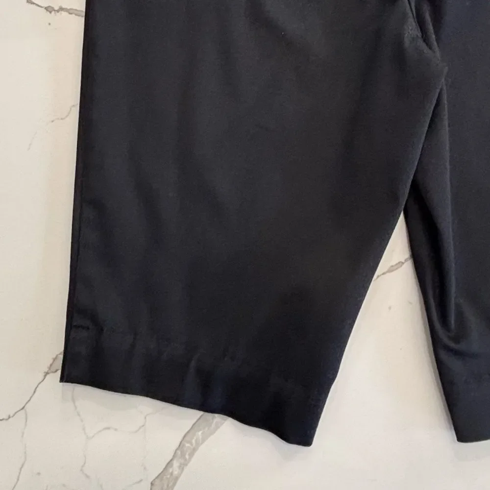 Worthington Black Modern Fit Satin Finish Bermuda Chino Casual Shorts Size 4